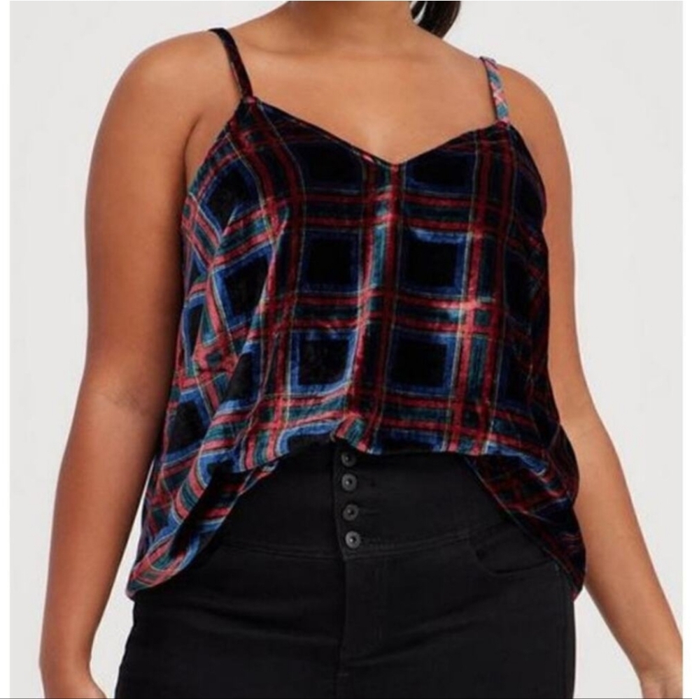 Torrid Velvet Plaid Cami